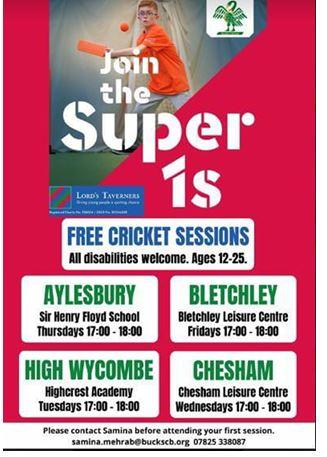 poster advertising cricket sessions
