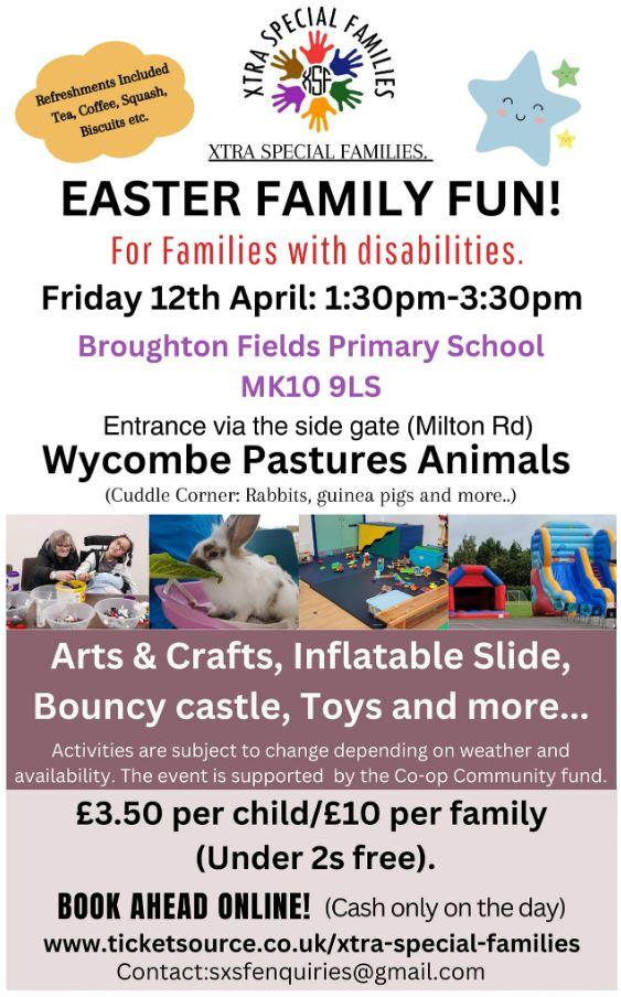 Xtra special families easter fund day poster 