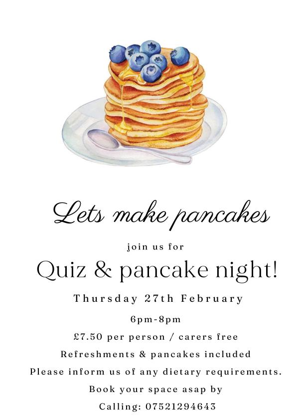Poster for pancake event 