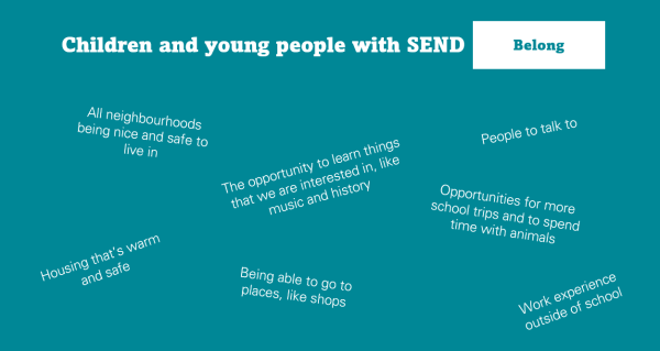 Children and young people with SEND belong
