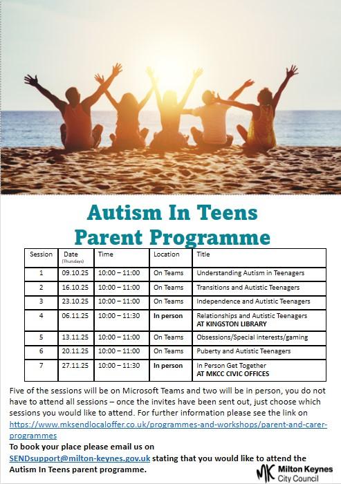 Autism in Teens Programme Poster