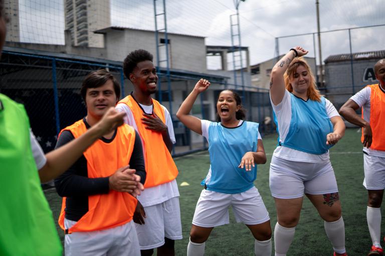 young people playing sport